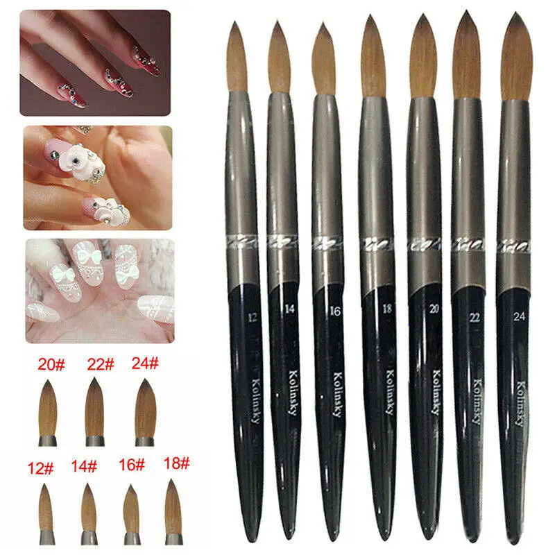 Инструмент для маникюра круглый стержень большая Хрустальная ручка кисть