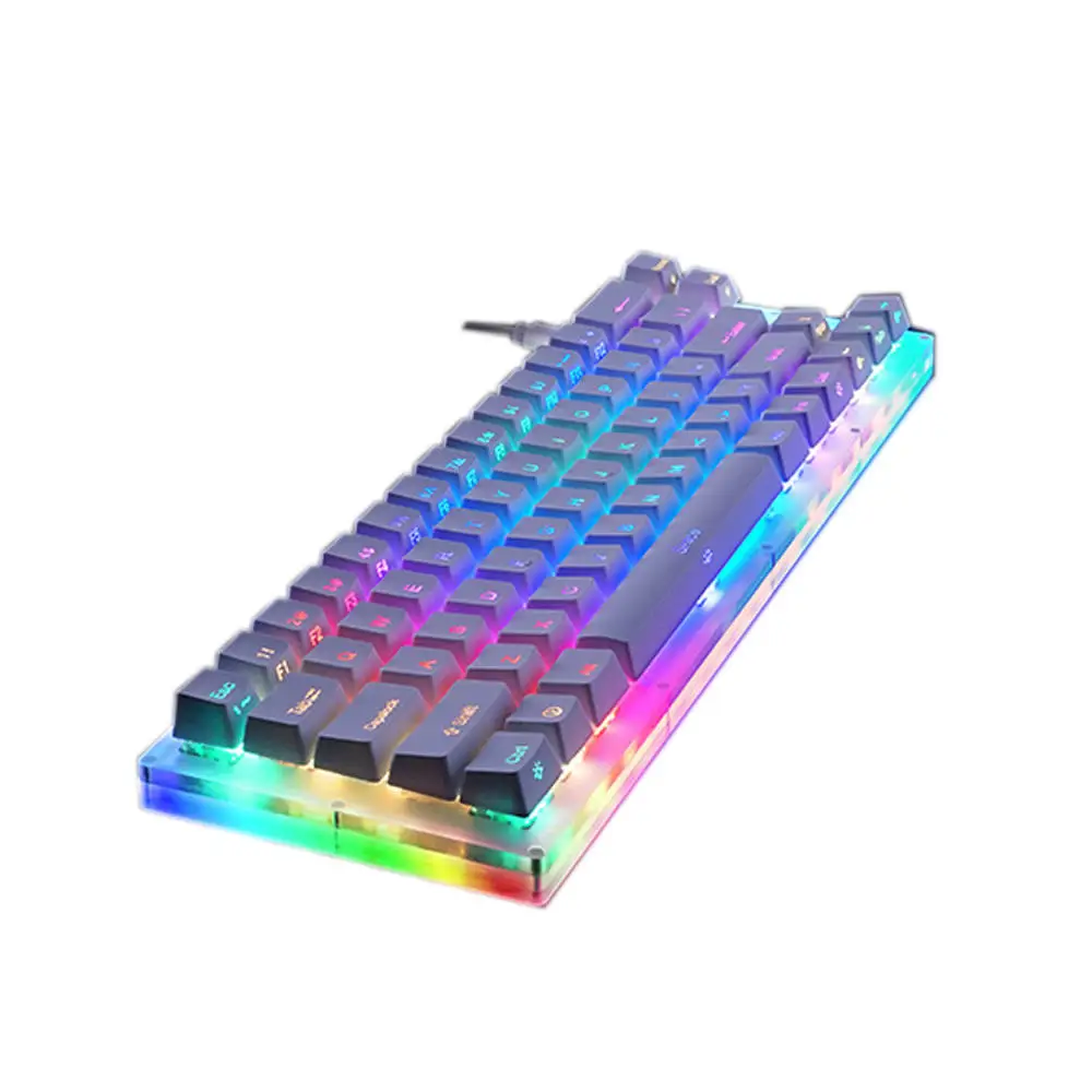 CUUWE K66 66Key Tyce C Проводная RGB подсветка переключатель Gateron Механическая игровая