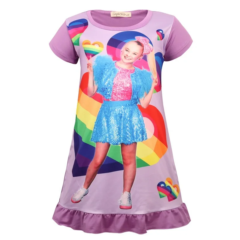 Лидер продаж красивое платье jojo siwa радужные платья принцессы для девочек на день