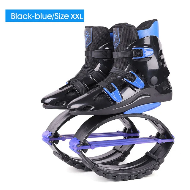 Black-blue-SizeXXL Кроссовки «кенгуру» унисекс; сапоги для прыжков; обувь для прыжков; кроссовки для прыжков; спортивная обувь для прыжков; обувь для фитнеса; спортивная обувь для улицы - Цвет: Black-blue-SizeXXL