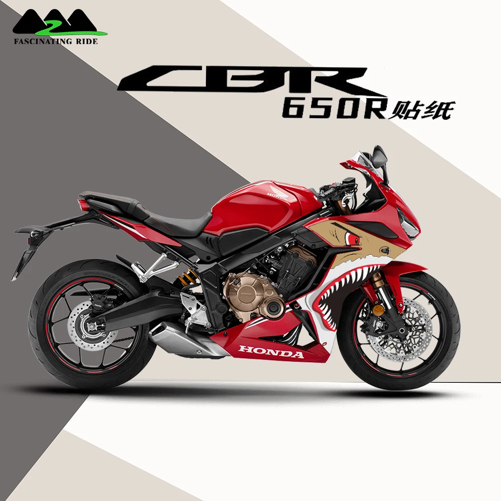 Подходит для Honda CBR 650r Наклейка мотоцикла установка Акула граффити Печать