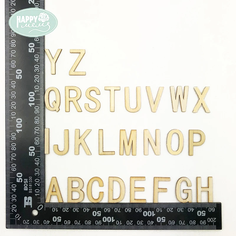 Happymems 260 шт./компл. 2-3 см A-Z английские милые слова для дня рождения деревянные буквы DIY Деревянные Ремесла деревянный декор буквы