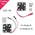 Вентилятор охлаждения для Raspberry Pi, 3,3 В, 5 В, охлаждающий вентилятор для процессора Orange Pi, для Raspberry Pi 4, 3, 2, 4B, 3B, 2B