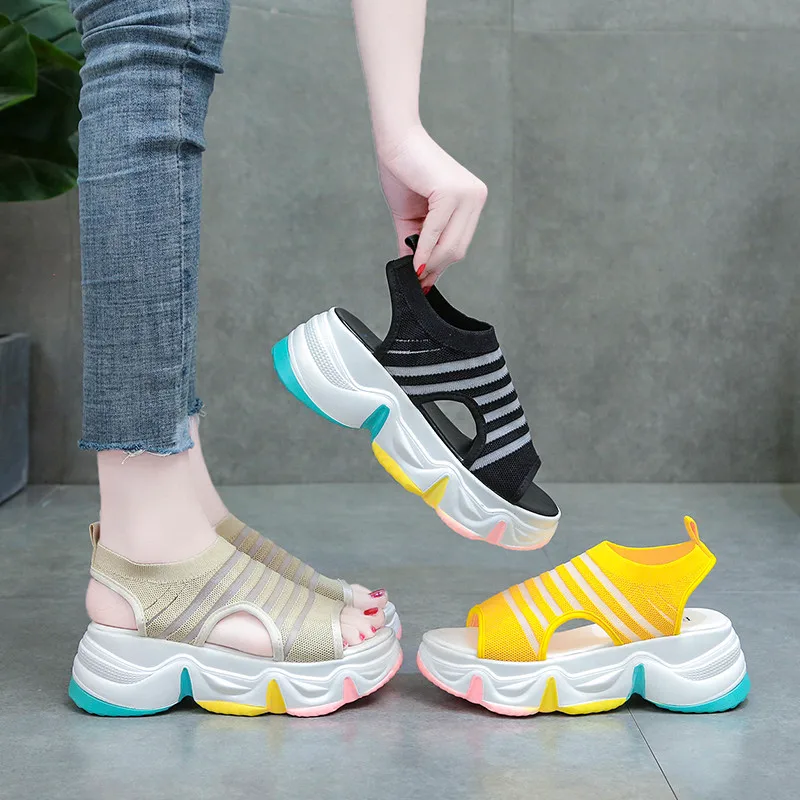 

Women's Platform Sandals 2021 Summer Fashion Shoes Women's High-heeled Sandals Platform Shoes Open-toe Non-slip Women's Shoes