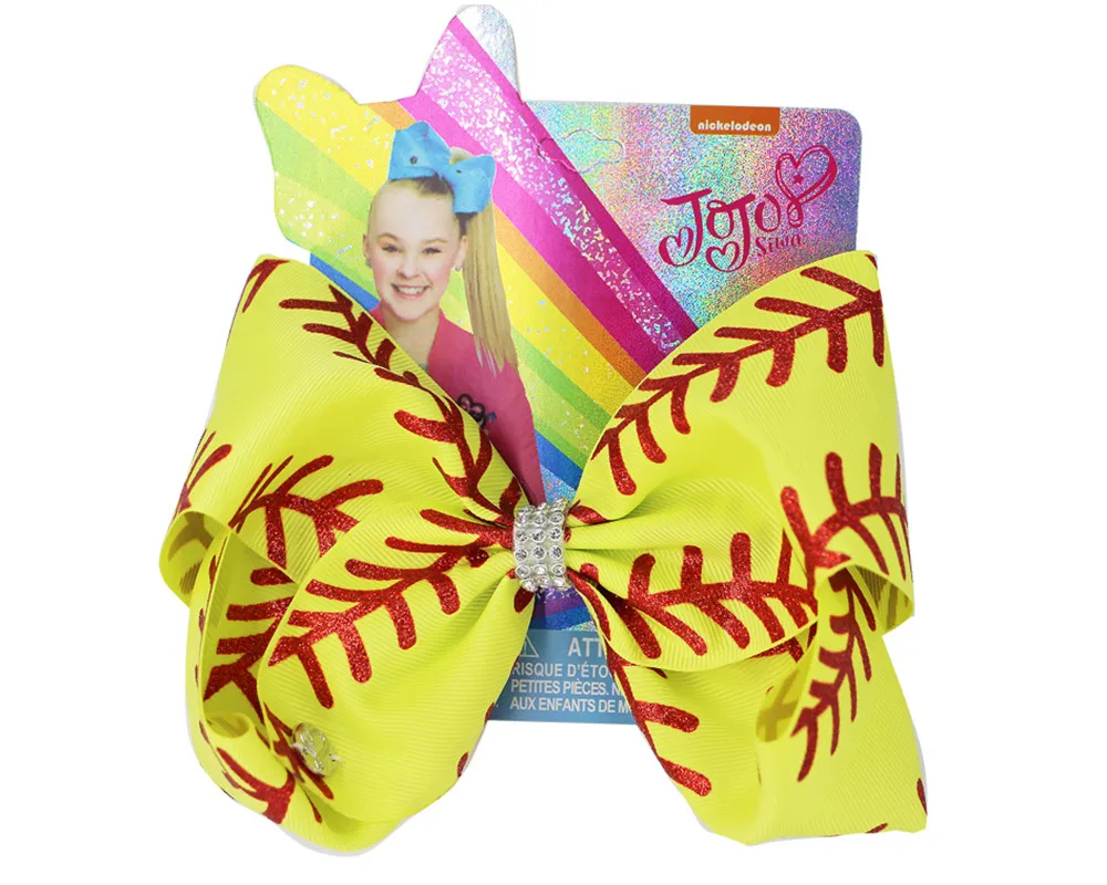 Новинка 8 дюймов блестящие стежки с большим бантом из волос для командного