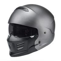 retro motorcycle helmet locomotive personality combination motocross motorbike riding full face helmet composite half helmet