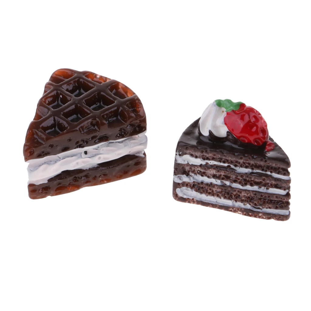 

6 Pieces Miniature Chocolate Cakes And Cookies Dessert Food Model for