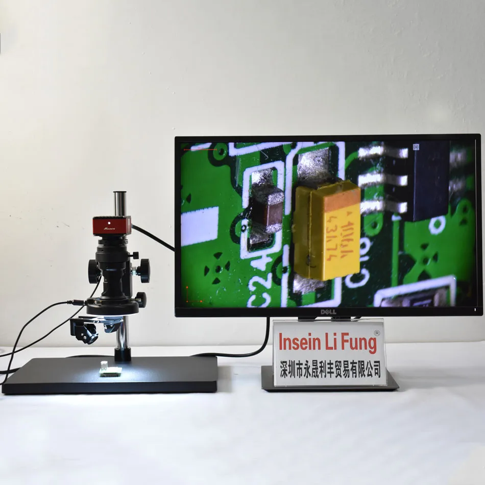 Электронный видео микроскоп 2D 3D c-крепление зум-объектив Оптическая лупа для HDMI VGA промышленная камера точность аппаратное тестирование