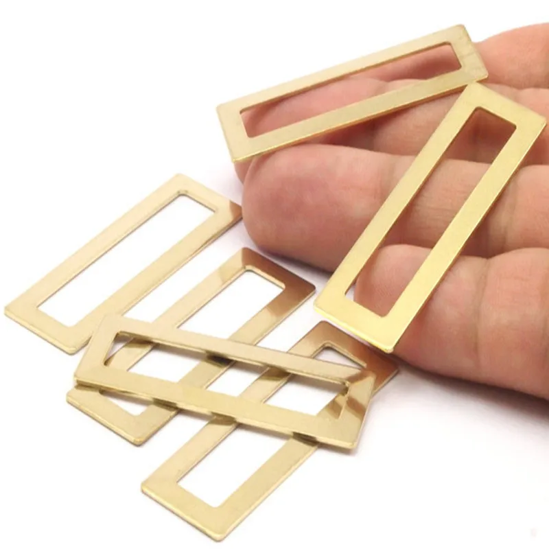 

12pc Raw Brass прямоугольные соединители sz (50x17x0,70 мм) .. (yC008)