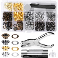 miusie 180360 sets professional snap fasteners kit tool 8mm metal button snaps press and 7mm punching tool with storage box