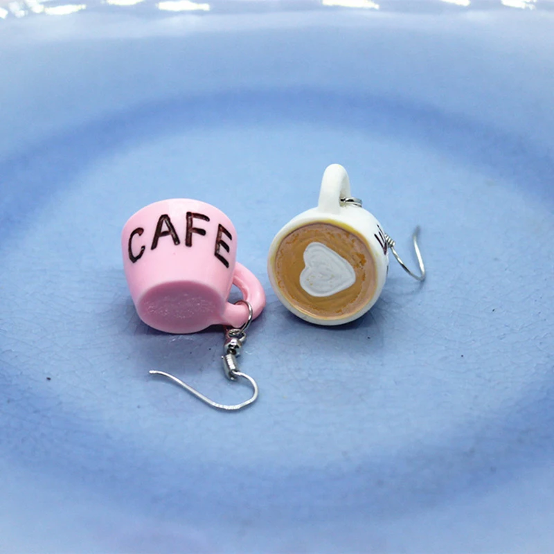 1 пара симпатичных плоских фотоэлементов в кофейной чашке для женщин модные