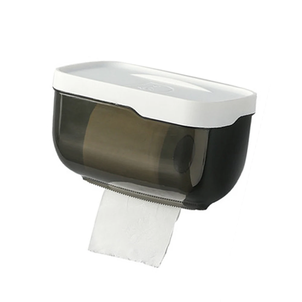 

Wall Mount Toilet Paper Holder Self Adhesive Mobile Phone Rack Paper Towel Box Roll Paper Storage Shelf Bathroom Tool
