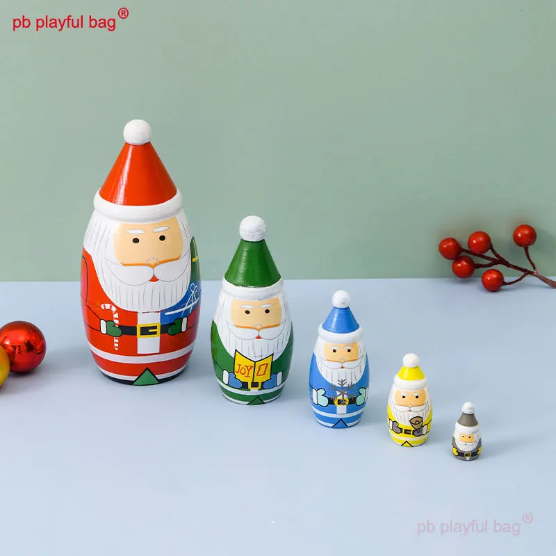 PB игривая сумка русские куклы пять историй Рождественский Снеговик деревянные