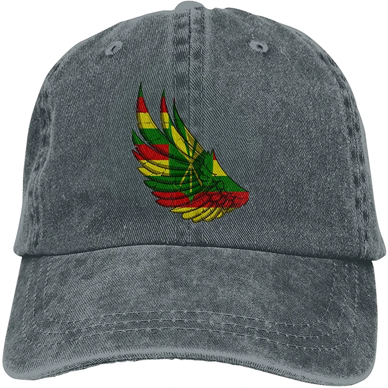 

Wings of The Native Hawaiian Flag Sports Denim Cap Adjustable Unisex Plain Baseball Cowboy Snapback Hat