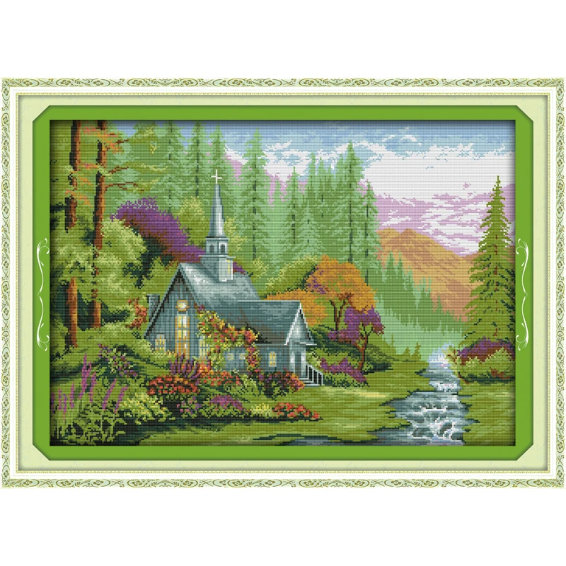 

Everlasting Love The Wild Family Chinese Cross Stitch Kits Ecological Cotton Stamped Printed DIY New Year Christmas Decorations