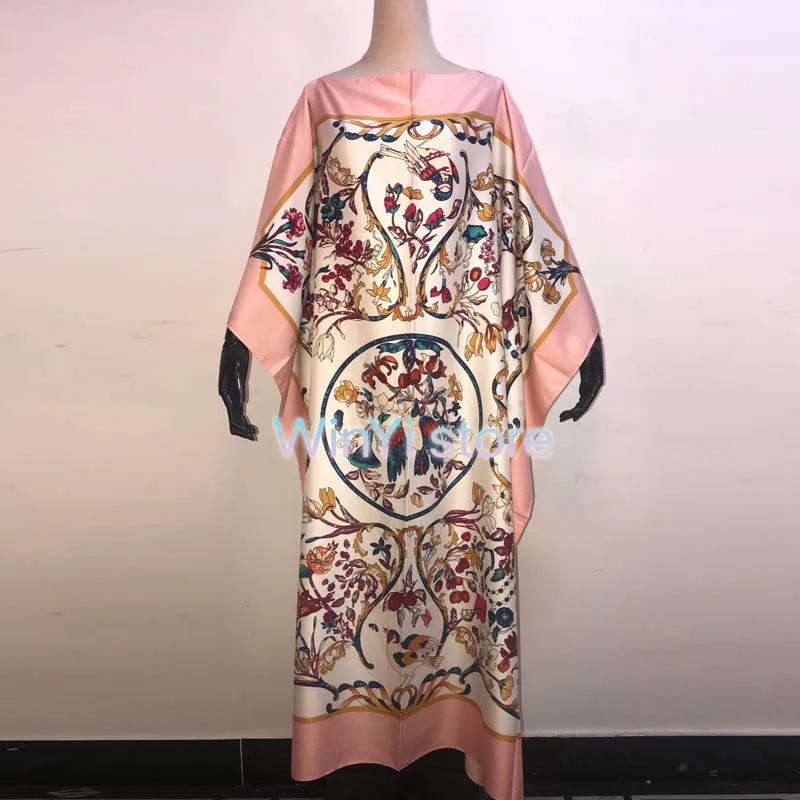 

Dashiki Dress Print Bohemia Hijab Loosevetidos Elegantes Muslim Abaya Bazin Robe Gown Broder Riche Sexy Lady Party maxi beach