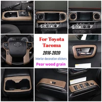 for toyota tacoma 2016 21 abs pear wood grain car gear dashboard steering wheel center control storage sticker car accessories