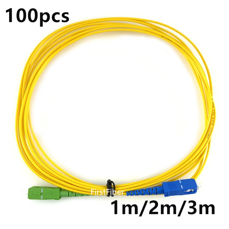 SC APC/SC UPC волоконно оптический патч корд 100 шт. кабель одномодовый джемпер G657A 1 м 2 3