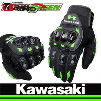 for kawasaki motorcycle racing gloves mens motocross full finger gloves motorcycle gloves retro red orange green with logo
