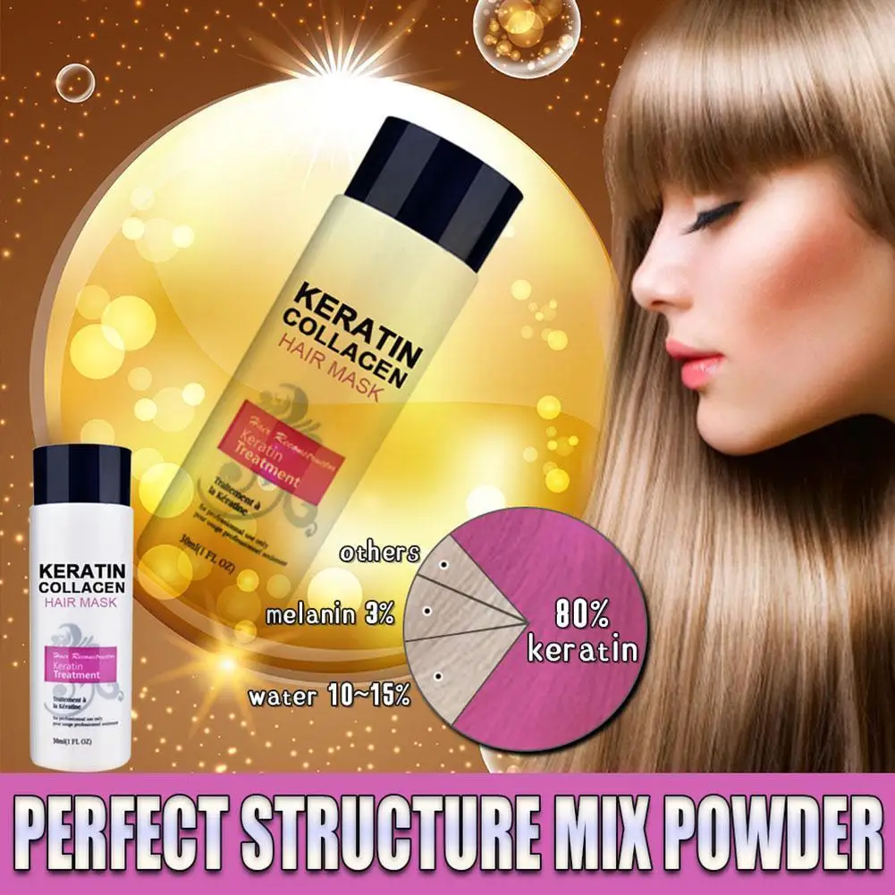 

1Pcs 100Ml Pure Brazilian Keratin Hair Treatment 5% Hair & Products Repair Hair Damaged Treatment Care Formalin Straightene G1S5