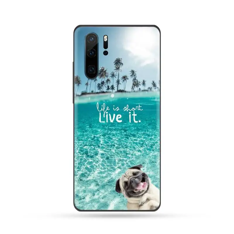 

Pug French Bulldog beach sunset Phone Cases For Huawei Mate 9 10 20 Pro lite 20x nova 3e P10 plus P20 Pro Honor10 lite