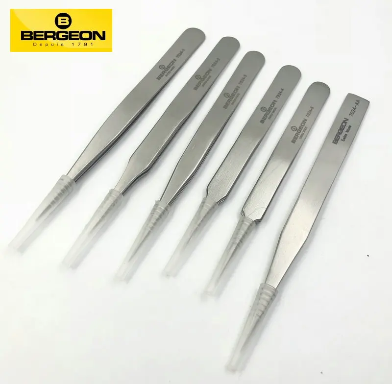 Bergeon 7024-P06 набор из 6 B-Jet антимагнитные пинцеты часовщиков