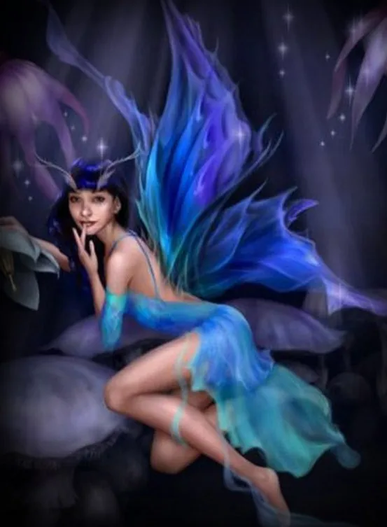 

JMINE Div 5D Elf Fairy Goddess Butterfly Full Diamond Painting cross stitch kits art Portrait 3D paint by diamonds