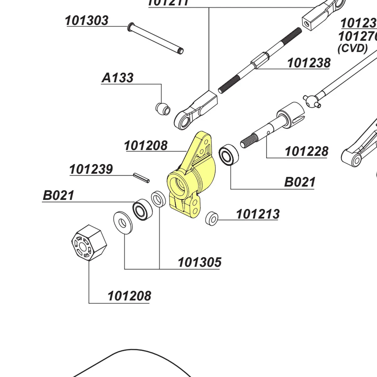

NEW ENRON 2PCS Aluminum Alloy Rear Hub Carrier Knuckle 101208 Left Right For RC 1/10 HPI WR8 3.0 Flux KEN BLOCK Bullet ST MT