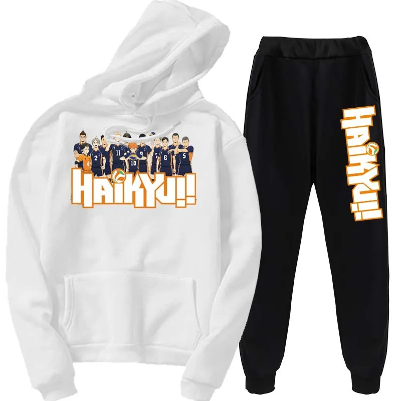 

Костюм Haikyuu мужской/женский из свитшота и спортивных брюк Женская толстовка с капюшоном