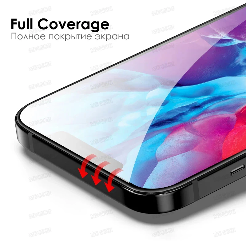 Оптовая продажа 100 шт. для iPhone 12 mini Pro max полное покрытие закаленное стекло Защита