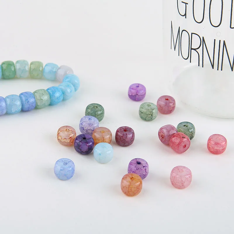 Перфорированные круглые бусины с имитацией турмалина 20 шт.|Ювелирная фурнитура и