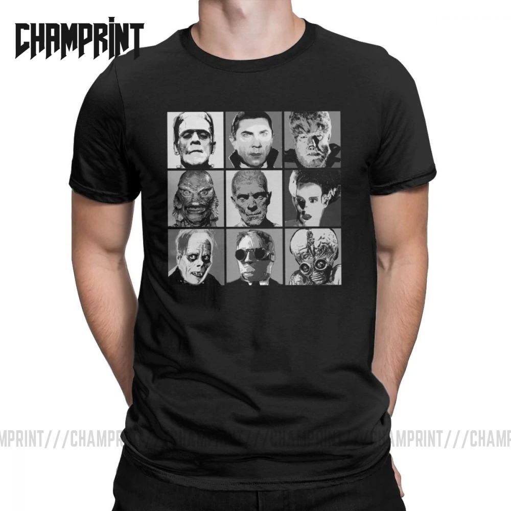 Мужчины Универсальный Warhol футболка Монстров &quotпоп-арт&quot уход за кожей лица ужас