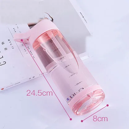 pink 550/850/1000 мл BPA бесплатно Тритан Спортивная бутылка для воды Симпатичные бутылка для воды с трубочкой - Цвет: pink