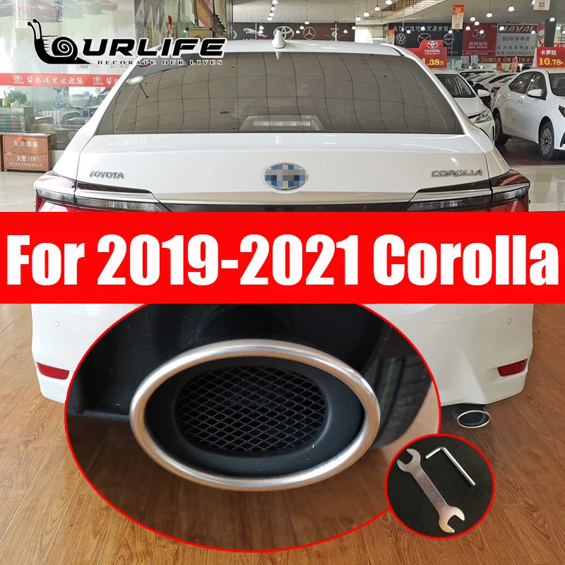 1 шт. для Toyota Corolla 2019 2020 2021 глушитель выхлопной трубы наконечник торцевой отделки