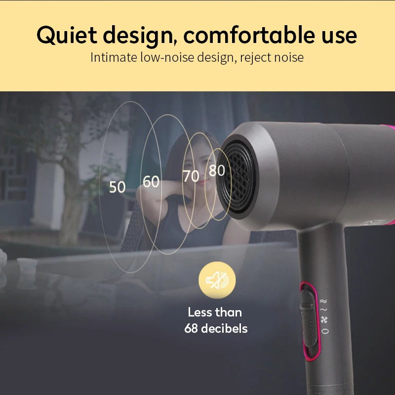 Фен для волос Профессиональный с отрицательными ионами 2000 Вт|Фены волос| |