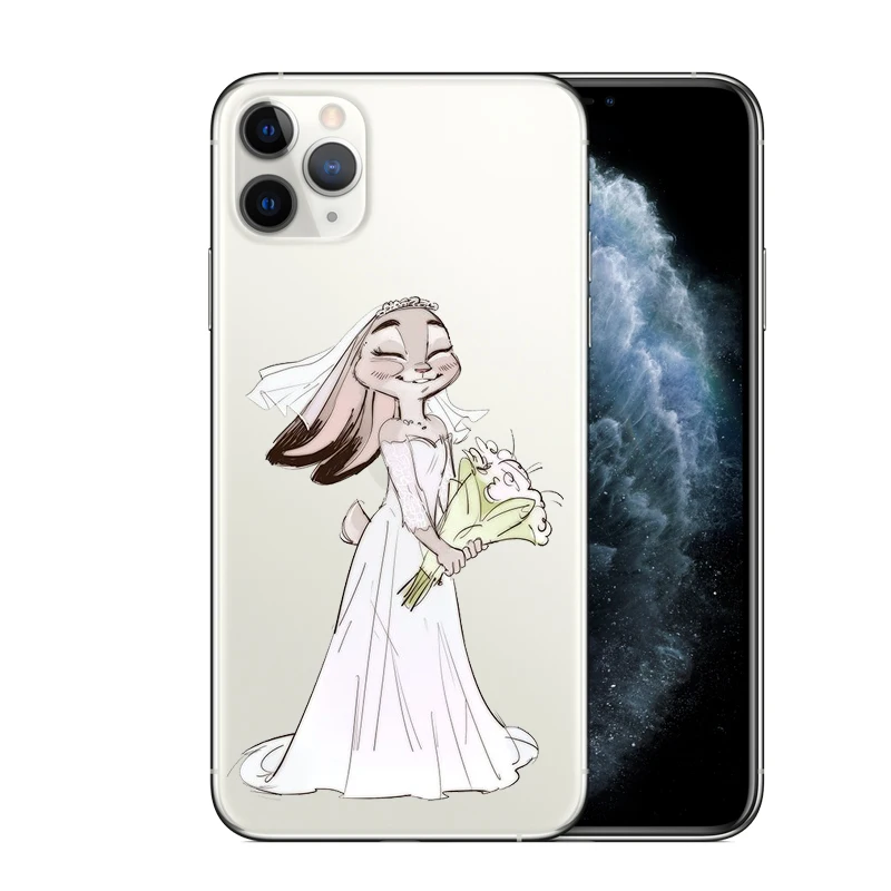 Из мультфильма зверополис С рисунками лисички и кролика из чехол для iPhone X XR XSMax 5 5S