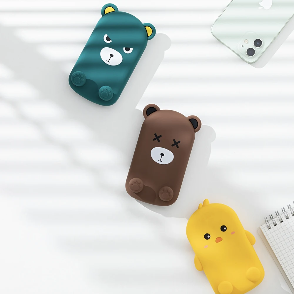 zz64 cute cartoon desktop phone stand foldable cellphone holder bear scalable and stable silicone bracket support 11 inch tablet free global shipping