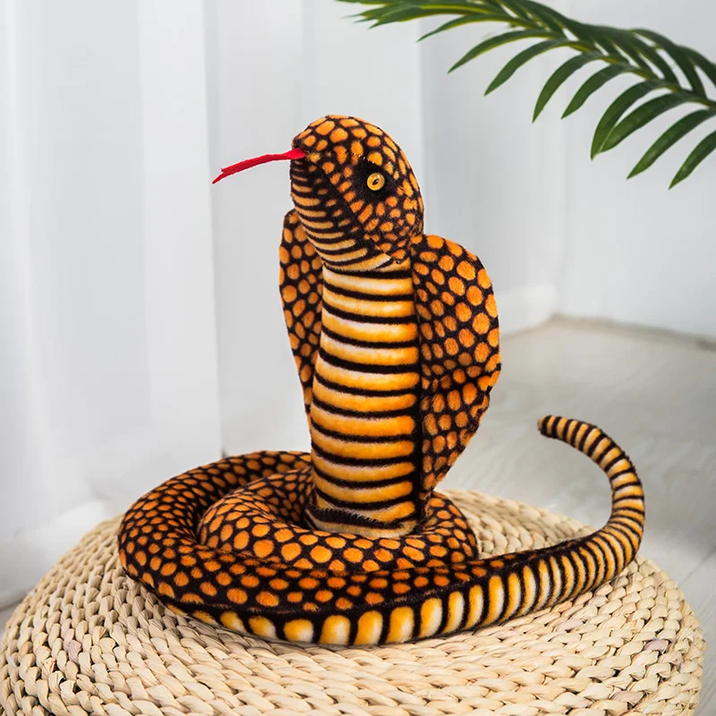 Мультяшная мягкая имитация змеи кобры боа манба плюшевая игрушка подарок для