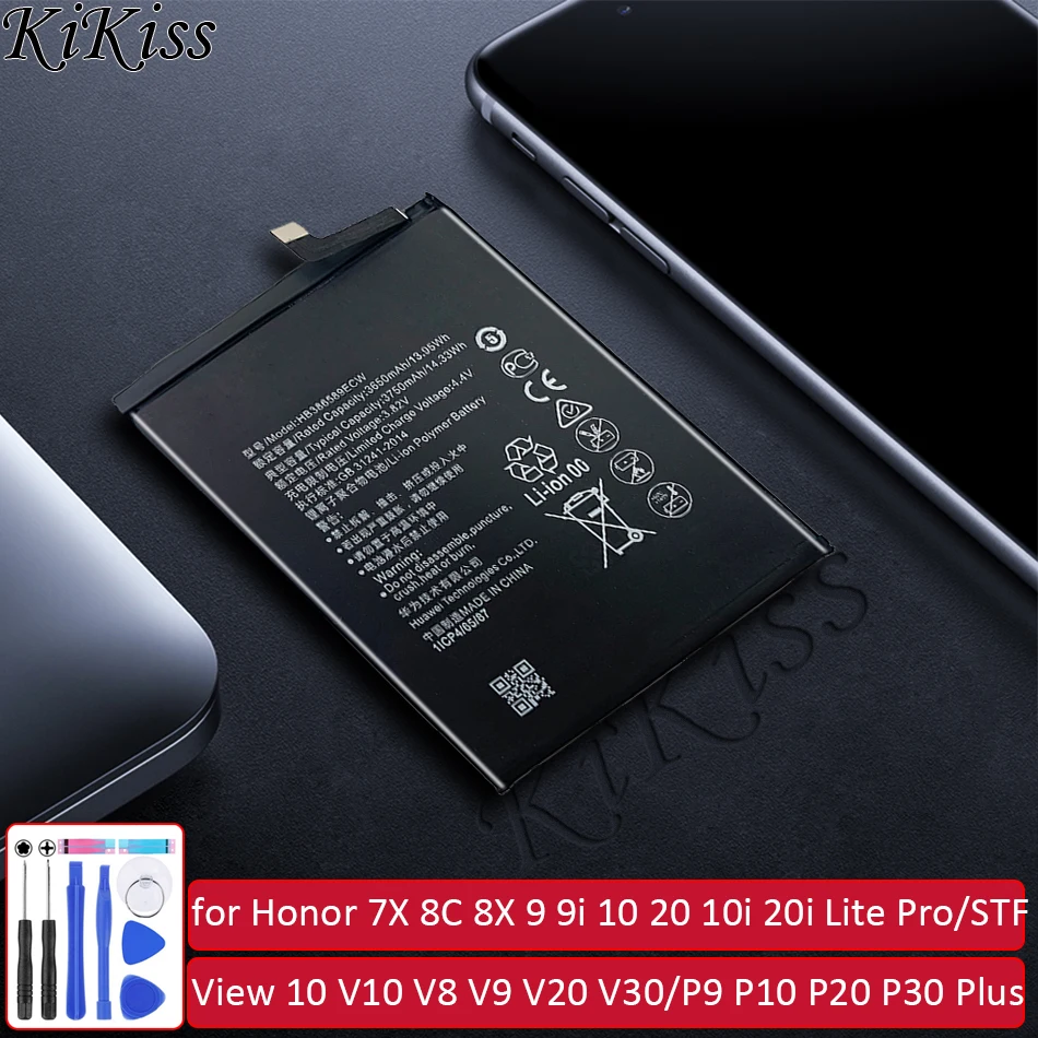 Аккумулятор HB386589ECW для Huawei P9 P10 P20 P30 Plus/Honor 7X 8C 8X 9 9i 10 20 10i 20i Lite Pro/STF/View V10 V8 V9 V20