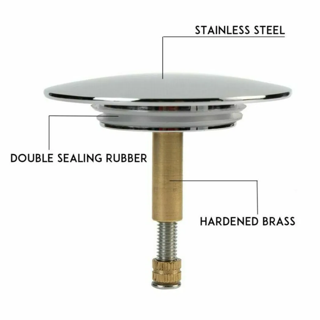 

Spare Stopper Plug Stainless Steel + Brass Stopper Tire Waste 70mm Basin
