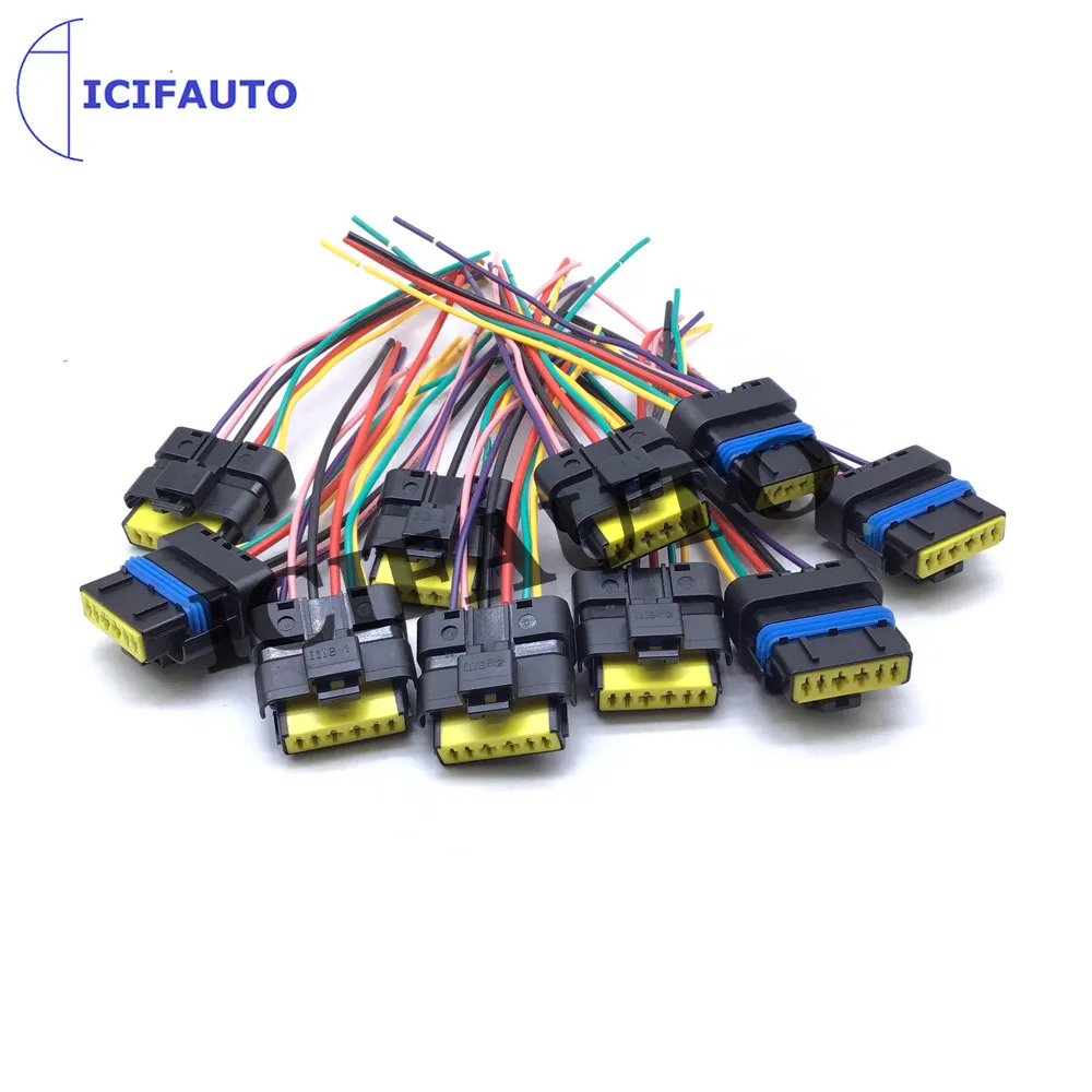 

6 way Throttle Position Sensor Valve Plug Female Waterproof Electrical Fuel pump Connector Pigtail For Renault Peugeot Citroen
