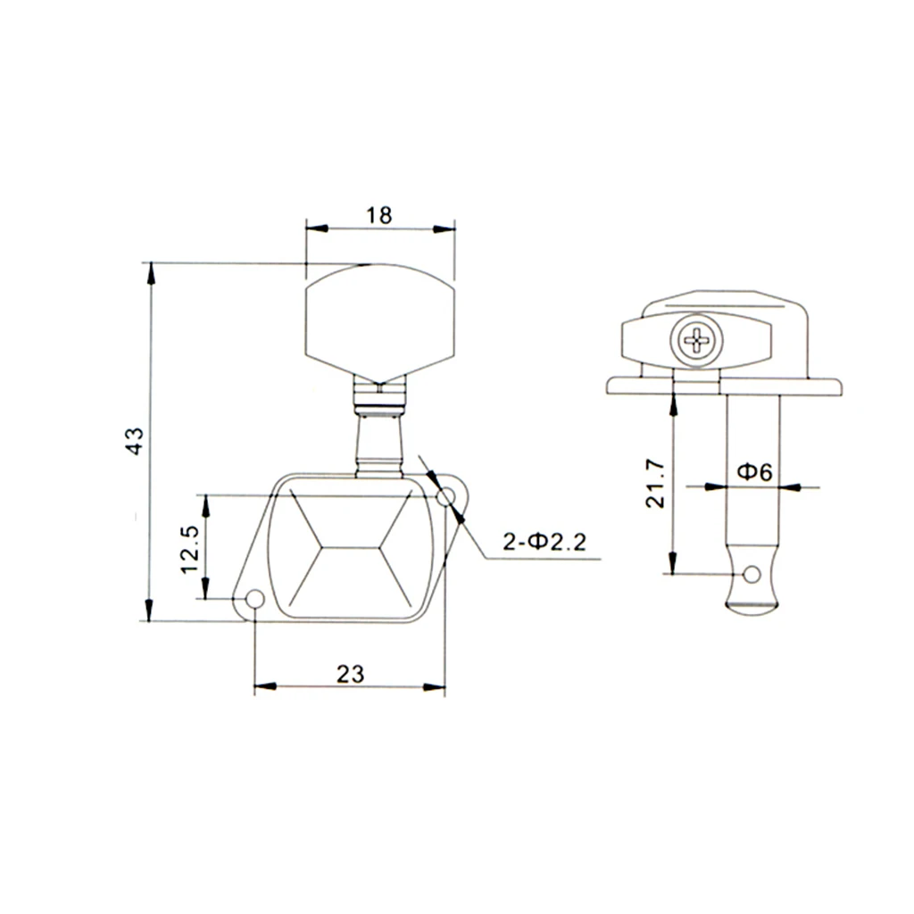 6 шт. полупроводниковые тюнинговые колышки Тюнеры головки машины 6R для