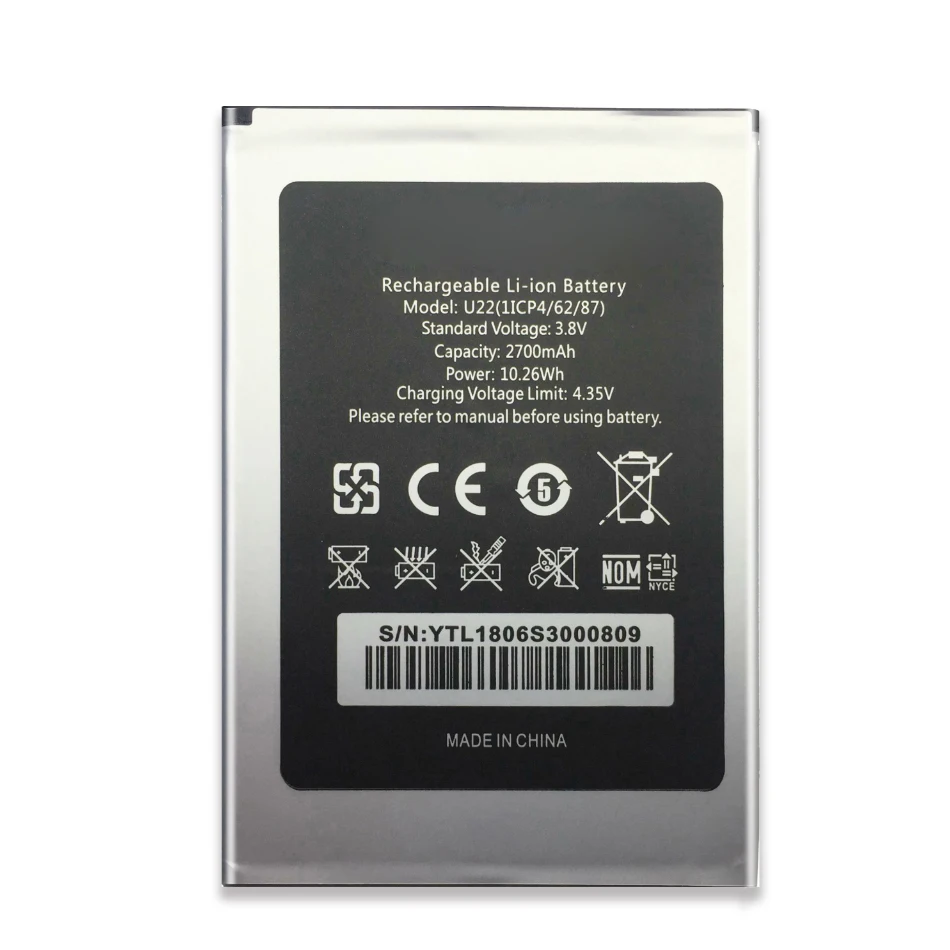 Для Oukitel U22 Battery 2700mAh запасная батарея для мобильного телефона Battery|Аккумуляторы