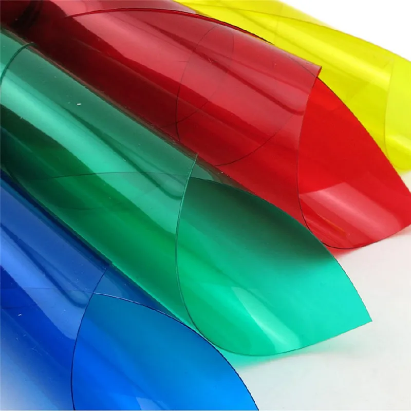 NEW Hot Sale 0.3 Mm Thickness 10 Colors Pvc Transparent Sheet Abs Colorful Sheet In Size 29.8*21.1 cm with High Quality