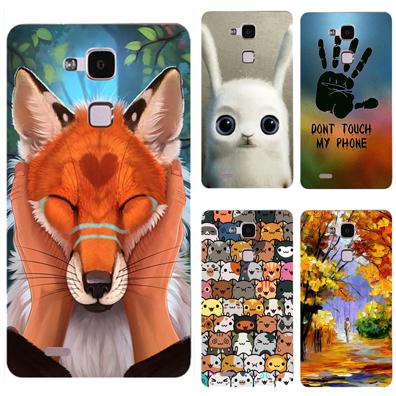 Чехлы для телефона с милым мультяшным рисунком Huawei Mate 7 Mate7 чехол изображением