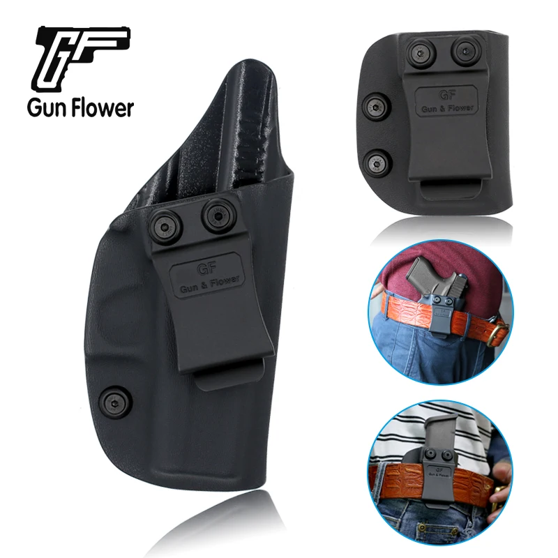 

Gun&Flower Tactical Inside Concealed Carry Waistband Holster Fit Glock 43 Hidden Magazine Case for 9mm& .4 S&W