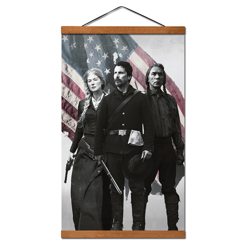 Hostiles постер фильма подвесной завиток холст картины с твердой древесины