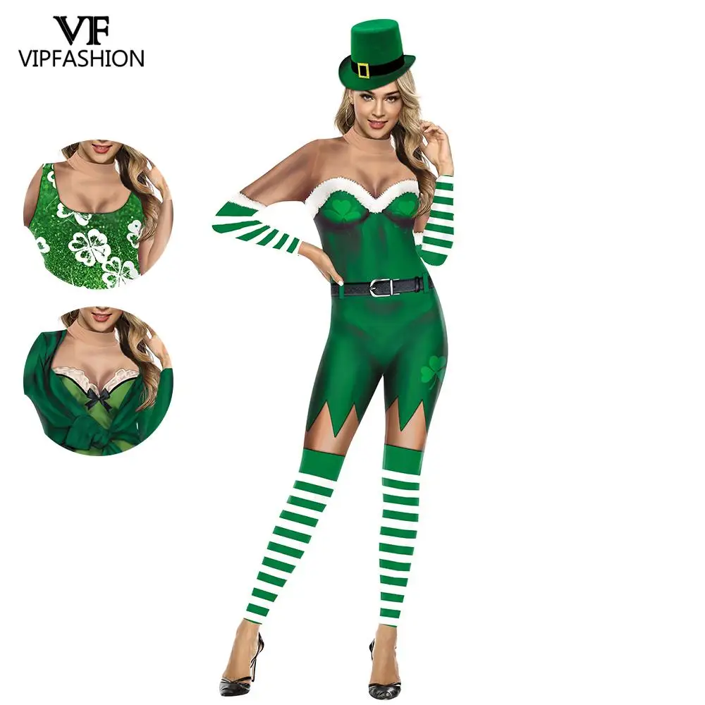 VIP модные Ирландия Гоблин st. Ко Дню Святого Патрика эльфийский наряд карнавальный