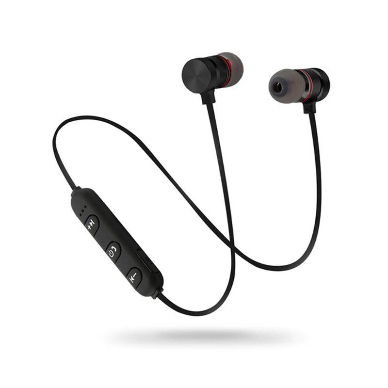 

Bluetooth 5.0 Earphone Metal Neckband Earphones Portable Sports Running Wireless Earbuds Stereo Music Metal Headphones With Mic
