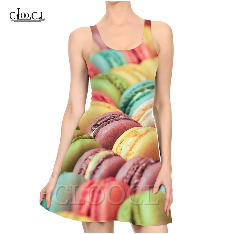 Новинка модное женское летнее платье CLOOCL в виде пончиков с 3D принтом|Женские